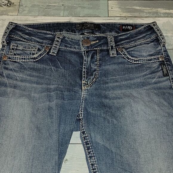 Silver Brand Tuesday Mid Capri Fluid Denim sz 29 - Picture 2 of 6